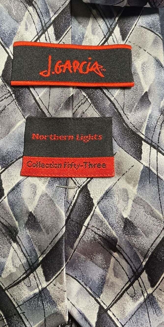 Vintage, Jerry Garcia Northern Lights Silk Tie, Collection 53 Grateful Dead, Y2K